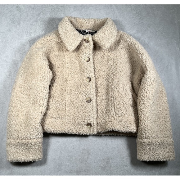 Faherty Timber Ridge High Pile Fleece Jacket in Snowfall Women Size Large-EUC - Picture 3 of 12